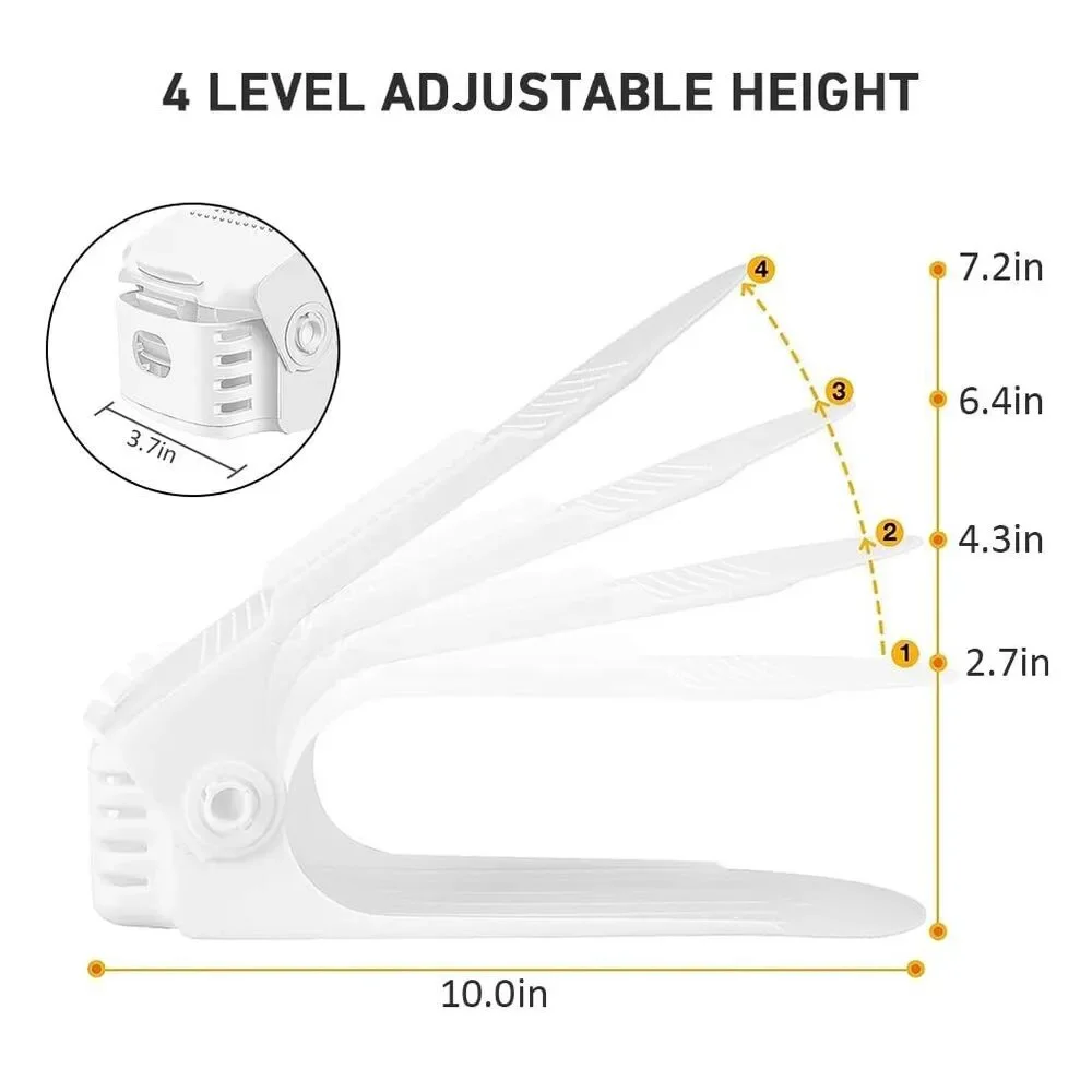 Space Saver Shoe Organizer with Adjustable Height (36 pack)